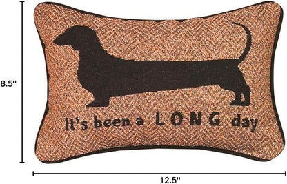 Manual 12.5 x 8.5-Inch Decorative Embroidered Word Pillow, It's Been a Long Day