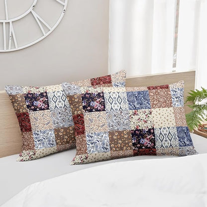 Colorful Flower Comforter Set Full Size 3 PCS Bed in a Bag,Cute Floral Bedding Set for Girls Teens,Ultra Soft Microfiber Comforter Bed Set with 3-Pieces, Flower Bedroom Decor All Season