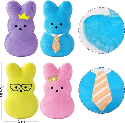 Easter Bunny Rabbit Throw Pillow: Ultra Soft Plush Bunny Shaped Cushions Easter Throw Pillows, Cute Fluffy Peep Bunny Pillows, Spring Easter Decoration for Home, Bedroom, Living Room, Sofa and Couch