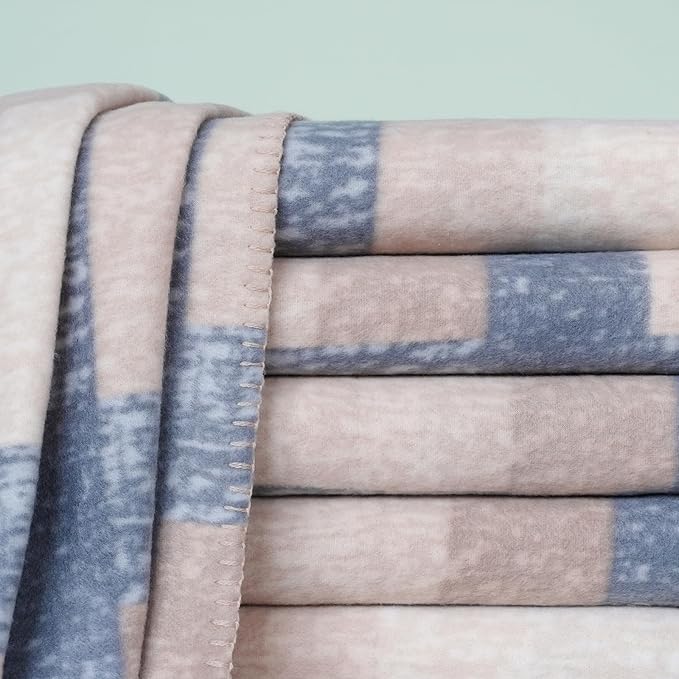 ZYFZCYBL Fleece Throw Blanket Blankets Bulk 6 Pack Soft Lightweight for Cozy Polar Fleece 50 x 60 Solid Pet-Friendly Colorful Bed Sofa Couch Fleece Fabric Travel Wedding Gift（Brown and Grey）