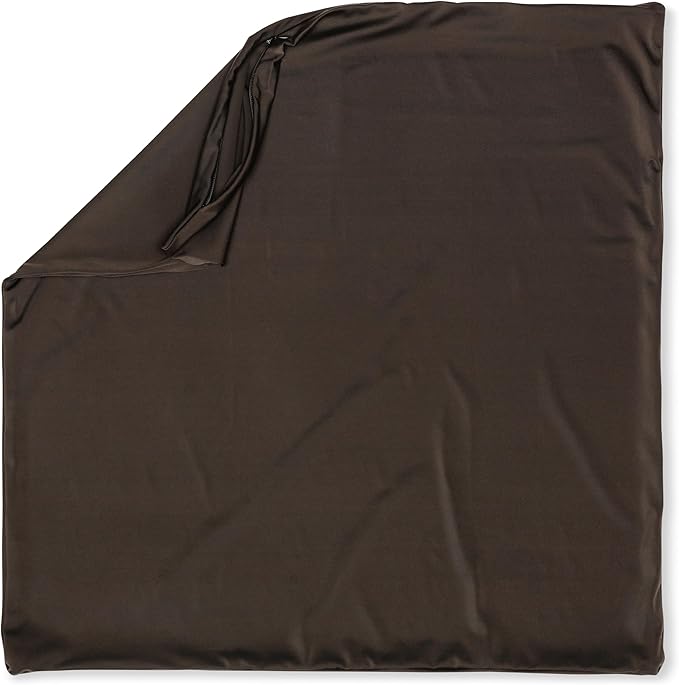PILLOWY 18"x18" Throw Pillowcases (Cover Only) - 85/15 Nylon, Spandex - Luxurious, Silky, Stretchy & Soft - 1Pcs Solid Color - A Perfect Choice for Couch Chairs Sofa Bed Adult or Kids Bedroom, Black