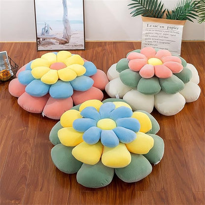 Flower-Shaped Cute Pillow, Flower Cushion, Reading Pillow and Leisure and Comfortable Pillow, Car Cushion (Pink, 40cm*40cm)