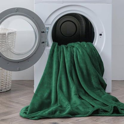 BEDELITE Flannel Sheets King Size Dark Green - Super Soft Fleece Sheets Set Fluffy Extra Plush, 4 Piece(Include Fitted Sheet, Flat Sheet, 2 Pillowcases)