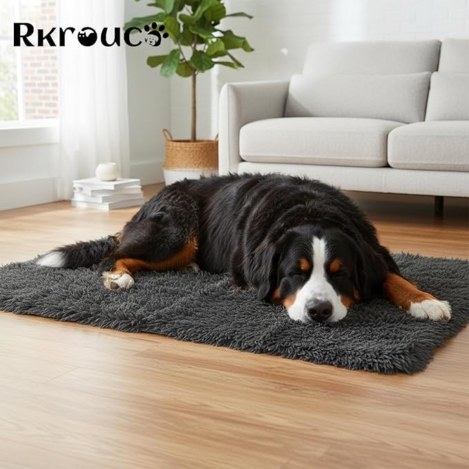 Pets Bed Blanket Dogs Reversible Soft Dog Throw Blankets Cats Mat Sleeper Fuzzy Pet Couch Covers Washable Cat Puppy Cover for Beds Car Sofa Travel Double Sided Furniture Protection (Dark Gray,L)