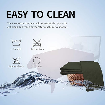 Easy-Going 100% Waterproof Dog Bed Cover, Non-Slip Pet Blanket for Furniture, Washable Couch Cover, Repleasement Sofa Cover (86X82 in,Dark Green)