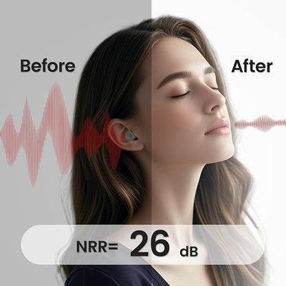 Zeroplus Cocoon EarPlugs - Ultra-Comfy Reusable Noise Reducing Earplugs 26dB NRR for Sleep,Deep Focus,Travel, Noise Sensitivity Hearing Protection Noise Reduction(Black)