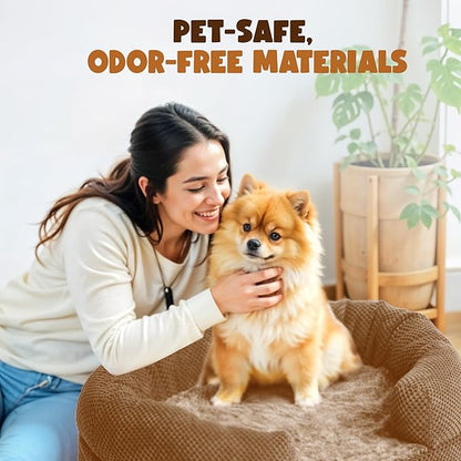 Bolster Dog Bed, Large Orthopedic Dog Bed with Memory Foam, Spacious Pet Couch Bed with Supportive Structure, Removable Washable Cover, Durable and Stylish Dog Bed for Large Dogs