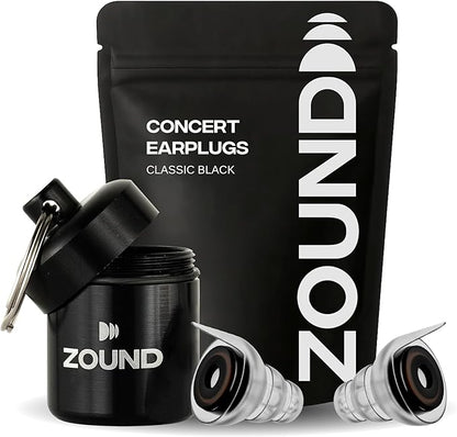 Zound High Fidelity Earplugs for Concerts - Reuseable High Fidelity Concert Ear Plugs for Noise Reduction, Festival Ear Plugs & Music Festival Essentials, Rave Earplugs & Rave Accessories (1 Pack)