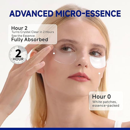 Peptide Under Eye Patches, Firming Eye Patches Instant Reduces Dark Circles and Puffiness, Collagen Under Eye Mask for Bags Treatment, Wrinkles, 24 Pairs, Vegan