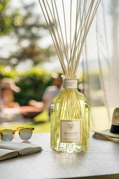 Dr. Vranjes - Ginger Lime 500 ml Reed Diffuser + Elegant Shopping Bag, Bright Fruity & Spicy, Home Fragrance, Made in Italy