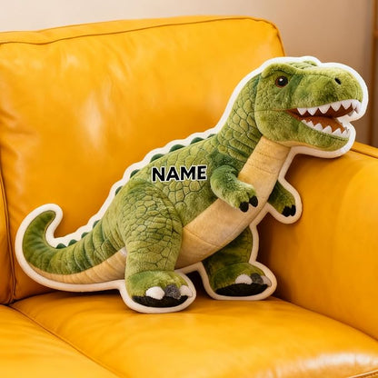 Custom Dinosaur Shaped Pillow Personalized Double-Sided Printed Cute Pillow Customized Christmas Party Commemorative Gift Sofa Decorative for Boys and Girls 8-32in