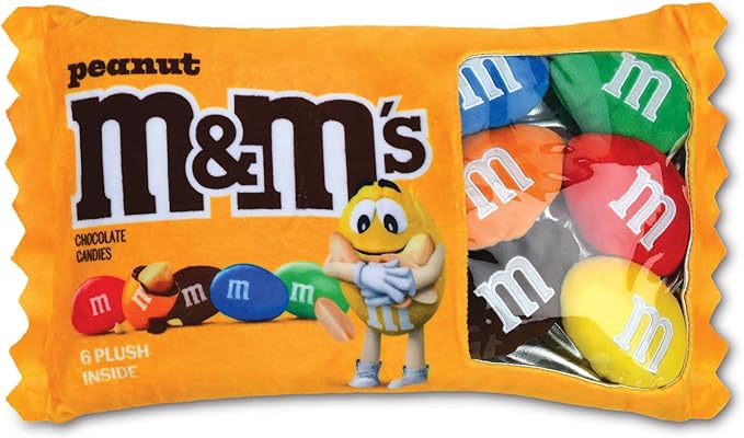 iscream M&M's Peanut Package 16" x 8.5" Pillow Set with Mini M&M's Candy Pillows