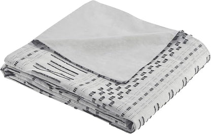INK+IVY Rhea 100% Cotton Duvet Set Mid Century Modern Boho Design, All Season Comforter Cover Bedding Set, Matching Shams, King/Cal King, Geometric Clipped Jacquard Grey 3 Piece