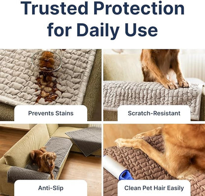 PAULATO BY GA.I.CO. Waterproof Couch Cover – 24x47 Blanket for Sofa Car Seat or Crate – Machine Washable Absorbent Reusable Pad for Puppy Training – Dogs Cats Pets Friendly Protector - Marsala