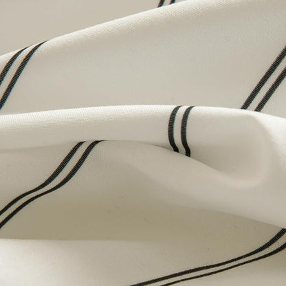 CLOTHKNOW Striped Full Size Comforter Sets White Black Bedding Comforter Sets White Full Comforter Farmhouse Bedding Comforter Soft