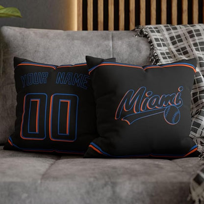 ANTKING Miami Throw Pillow 2 Packs Custom Name and Number for Men Women Boy Personalized Gifts