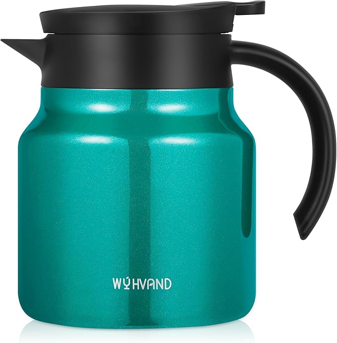 27Oz Thermal Coffee Carafes For Keeping Hot/Cold, Stainless Steel Coffee Carafe, Dustproof Insulated Water Carafe for Party/Home,Agave Teal