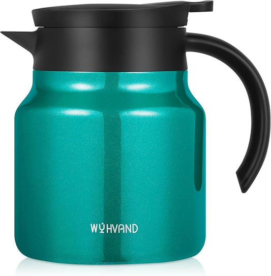 27Oz Thermal Coffee Carafes For Keeping Hot/Cold, Stainless Steel Coffee Carafe, Dustproof Insulated Water Carafe for Party/Home,Agave Teal