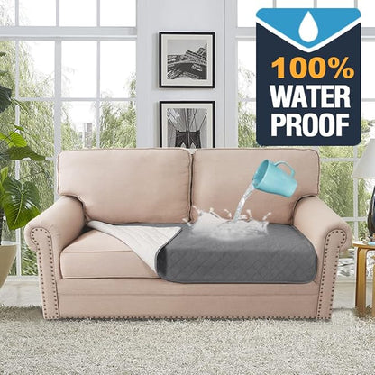 H.VERSAILTEX Couch Cover for Dogs Washable 100% Waterproof Sofa Cushion Cover Dog Bed Cover Non-Slip Pet Blanket for Sofa Cushion Protector, 35" x 62", Grey