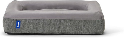 Casper Dog Bed, Plush Memory Foam, Medium, Gray, 25.0"L x 33.0"W x 6.0"Th