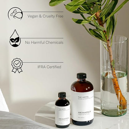 AromaTech The Hotel Aroma Essential Oil Blend: Luxury Hotel Inspired Aromatherapy with Lemon, Lavender, Peach & Pine for Ultrasonic Diffusers & Nebulizers - 16 fl oz, 500 mL