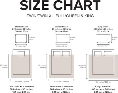 UGG Leonora Comforter Set with 2 Pillow Shams Lightweight Down Alternative Blanket Reversible Cozy Warm All Season Washable and Hypoallergenic Bedding Set, King, Purple Shadow