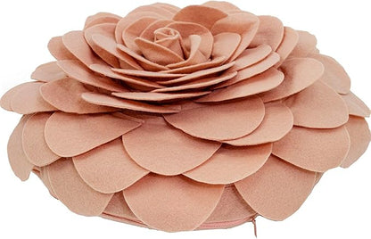 Fennco Styles Eva's Flower Garden Decorative Filled Throw Pillow 13" Round - Rose Floral Accent Pillow for Home, Couch, Bed, Living Room, Holiday and Office Décor