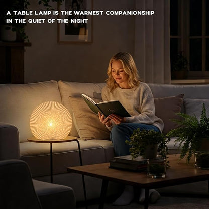 10.5"Modern Ceramic Table Lamp,White bedside table lamp, night Lamp,Decorative Lamp,Ambient lighting,Artistic lamp,Suitable for living room, bedroom, entrance, Kitchens, Corded, Bulb Included