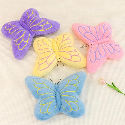 PEACH CAT Butterfly Pillow Decorative Butterfly Shaped Throw Pillows 16" x 12" Soft Plush Cushion Decor for Bedroom Living Room Sofa Couch Pink