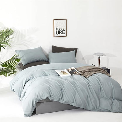 CLOTHKNOW Light Blue California King Comforter Set 3Pcs Blue Bedding Comforter Sets Soft Comforter with 2 x Pillow Cases
