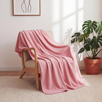 Buryeah 10 Pcs Fleece Blanket Bulk Soft Warm Blankets Cozy Fleece Lightweight Throw Blankets Plush Pet Throw Blanket for Home Bed Sofa Office Wedding Gifts Travel(50" X 60",Lavender Purple)
