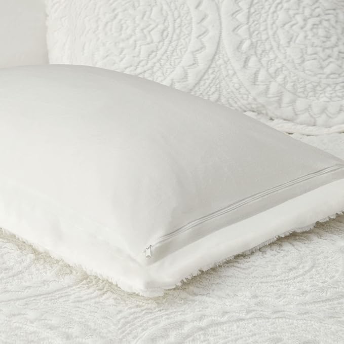 Madison Park Ultra Soft Luxury Premium Plush Comforter Mini Modern All Season Down Alternative Bedding Set with Matching Sham, Full/Queen, Ivory