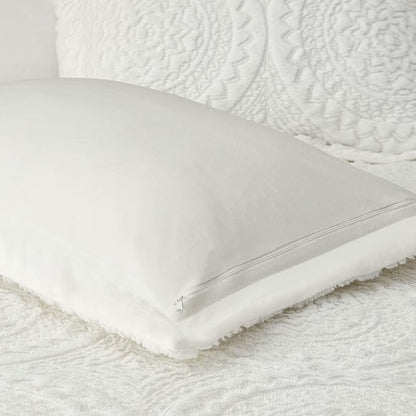 Madison Park Ultra Soft Luxury Premium Plush Comforter Mini Modern All Season Down Alternative Bedding Set with Matching Sham, Full/Queen, Ivory