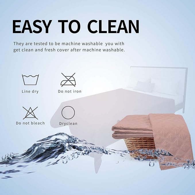 Easy-Going 100% Waterproof Dog Bed Cover, Non-Slip Pet Blanket for Furniture, Washable Couch Cover, Repleasement Sofa Cover (52X82 in,Pink)