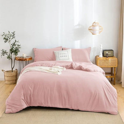 COTTEBED Super Soft Light Pink King Size Comforter Set Clearance Bed, Lightweight Cozy Fuzzy Fluffy Bedding Down Comforter Sets and PilowSham for Women All Season Use - Blush Pink,King/California King