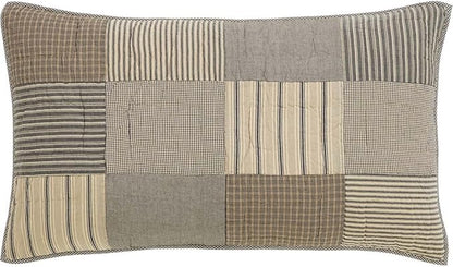 VHC Brands Farmhouse Sawyer Mill™ Bedding Accessory, King Sham 21x37, Charcoal Grey