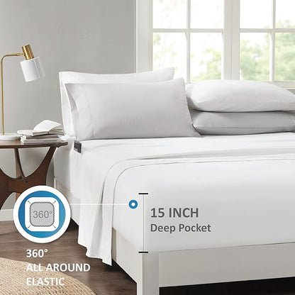 Madison Park Essentials Bed in A Bag - Trendy Casual Design Cozy Comforter with Complete Sheet Set with Side Pocket, All Season Cover, Matching Shams, Full, Alexis, Leaf Yellow 9 Piece