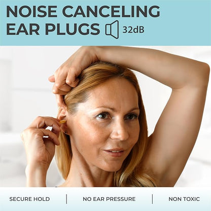 Peace&Quiet PQ Small Ear Plugs for Sleeping - 40 Earplugs for Sleep, Snoring, Small Ear Canals, Noise Cancelling 32 dB, Sound Blocking, for Women and Men