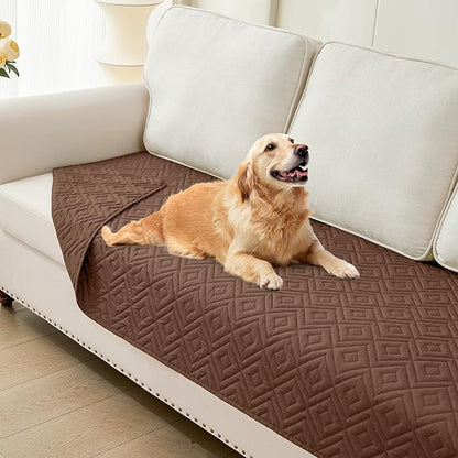 hyha Waterproof Dog Blanket, Soft Dog Bed Cover Pet Blankets, Waterproof Sofa Couch Cover for Dogs Washable, Reversible Pet Couch Covers for Sofa Furniture (30x70 Inch, Brown/Brown)