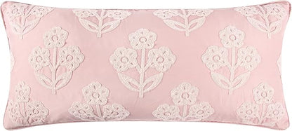 Levtex Home - Maileen Dusty Rose - Decorative Pillow (12x24in.) - Floral - Dusty Pink and Pink
