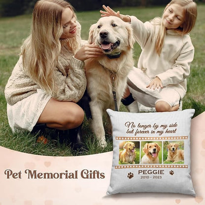 Pawfect House Dog Memorial Gifts for Loss of Dog, Personalized Pet Throw Pillow Covers (Insert Included), Forever in My Heart, Pet Memorial Gifts for Dogs, Custom Photo Pillow for Loss of Cat