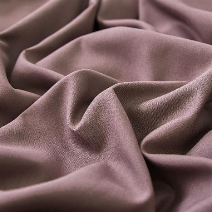 CLOTHKNOW Dusty Purple Full Size Comforter Sets 3Pcs Pale Mauve Bedding Comforter Sets Soft All Season Women Girls Comforter with 2 x Pillow Cases