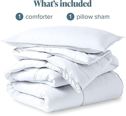 Bare Home Comforter Set - Ultra-Soft - Goose Down Alternative - Premium 1800 Series - All Season Warmth (Twin/Twin XL, White)