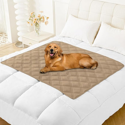 Smiry Waterproof Dog Bed Cover Blanket 40x50, Soft Reversible Pet Blanket, Washable Leakproof Cats Dogs Couch Cover for Sofa, Couch, Furniture, Camel/Camel