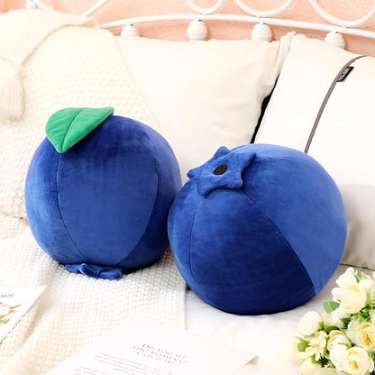 Decorative Cute Blueberry Plush Pillow Kawaii Fruit Gifts Stuff Hugging Plushies Gift Soft Novelty Pillow Cushion Seat Decor for Gift Home Decor