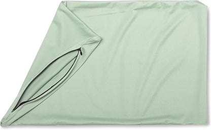 PILLOWY 12"x20" Throw Pillowcases (Cover Only) - 85/15 Nylon, Spandex - Luxurious, Silky, Stretchy & Soft - 1Pcs Solid Color - A Perfect Choice for Couch Chairs Sofa Bed Adult/Kids Bedroom, Cadet Grey