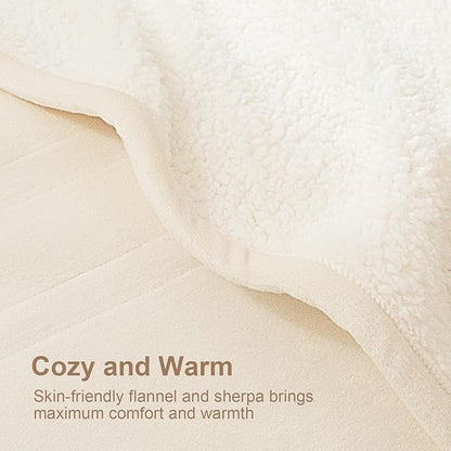 Electric Blanket King Size Dual Control - Heated Blanket with 5 Heat Settings, 10 Hours Auto Off, Overheat Protection, Washable Heating Blankets Gift for Mom 100" x 90", White