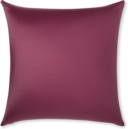 PILLOWY 16x16 Throw Pillow - Burgundy - Merlot: 1Pcs Luxurious Premium Microbead Pillow with 85/15 Nylon/Spandex Fabric. Forever Fluffy, Outstanding Beauty & Support. Silky, Soft & Beyond Comfortable