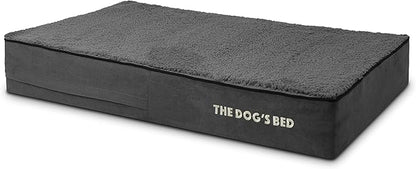 The Dog’s Bed Orthopedic Memory Foam Dog Bed Mattress, Plush Fabric, Grey Plush, L, 6-Inch