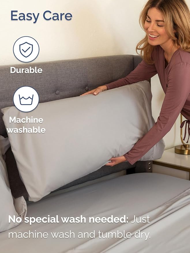 Extra Deep King Sheet Set - 6 Piece Breathable and Cooling Sheets - Hotel Luxury Bedding for Women, Men, Kids & Teens - Easy & Secure Fit - Soft, Wrinkle Free & Comfy - Extra Deep Pockets - Light Grey